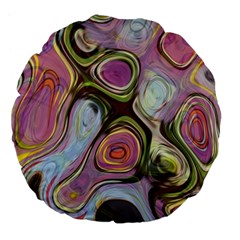 Retro Background Colorful Hippie Large 18  Premium Flano Round Cushions by Sapixe