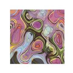 Retro Background Colorful Hippie Small Satin Scarf (square) by Sapixe