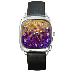 Fractal Rendering Background Square Metal Watch by Sapixe