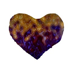 Fractal Rendering Background Standard 16  Premium Heart Shape Cushions by Sapixe