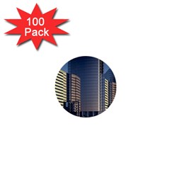 Skyscraper Skyscrapers Building 1  Mini Buttons (100 Pack)  by Sapixe