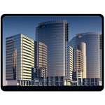 Skyscraper Skyscrapers Building Fleece Blanket (Large)  80 x60  Blanket Front