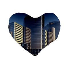 Skyscraper Skyscrapers Building Standard 16  Premium Heart Shape Cushions by Sapixe