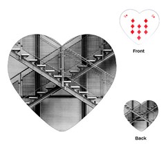 Architecture Stairs Steel Abstract Playing Cards (heart) 