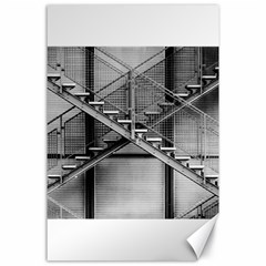 Architecture Stairs Steel Abstract Canvas 24  X 36  by Sapixe