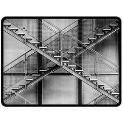 Architecture Stairs Steel Abstract Fleece Blanket (large) 