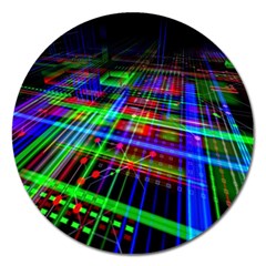 Electronics Board Computer Trace Magnet 5  (round) by Sapixe