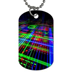 Electronics Board Computer Trace Dog Tag (one Side) by Sapixe