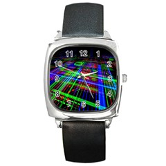 Electronics Board Computer Trace Square Metal Watch by Sapixe