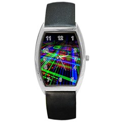 Electronics Board Computer Trace Barrel Style Metal Watch by Sapixe