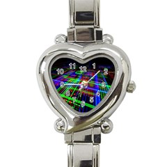 Electronics Board Computer Trace Heart Italian Charm Watch by Sapixe