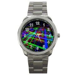 Electronics Board Computer Trace Sport Metal Watch by Sapixe