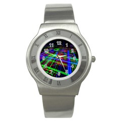 Electronics Board Computer Trace Stainless Steel Watch by Sapixe