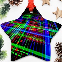 Electronics Board Computer Trace Star Ornament (two Sides) by Sapixe