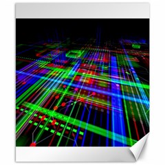 Electronics Board Computer Trace Canvas 8  X 10  by Sapixe