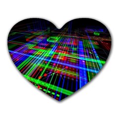 Electronics Board Computer Trace Heart Mousepads by Sapixe