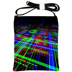 Electronics Board Computer Trace Shoulder Sling Bags by Sapixe