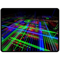 Electronics Board Computer Trace Fleece Blanket (large)  by Sapixe