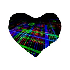 Electronics Board Computer Trace Standard 16  Premium Heart Shape Cushions by Sapixe