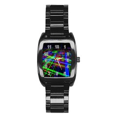 Electronics Board Computer Trace Stainless Steel Barrel Watch by Sapixe