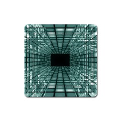 Abstract Perspective Background Square Magnet by Sapixe