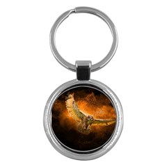 Art Creative Graphic Arts Owl Key Chains (round)  by Sapixe