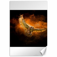 Art Creative Graphic Arts Owl Canvas 12  X 18   by Sapixe