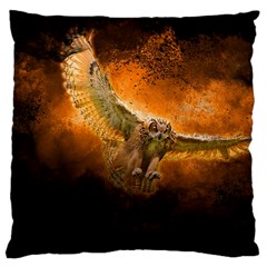 Art Creative Graphic Arts Owl Large Cushion Case (one Side) by Sapixe