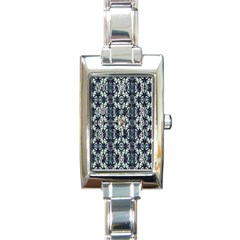 Intersecting Geometric Design Rectangle Italian Charm Watch