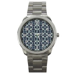 Intersecting Geometric Design Sport Metal Watch by dflcprints