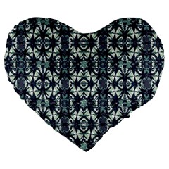 Intersecting Geometric Design Large 19  Premium Heart Shape Cushions by dflcprints