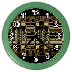 Board Digitization Circuits Color Wall Clocks by Sapixe