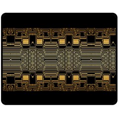 Board Digitization Circuits Double Sided Fleece Blanket (medium)  by Sapixe