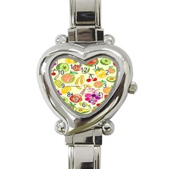 Seamless Pattern Desktop Decoration Heart Italian Charm Watch by Sapixe