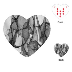 Abstract Black And White Background Playing Cards (heart)  by Sapixe