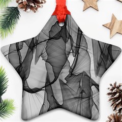 Abstract Black And White Background Star Ornament (two Sides) by Sapixe