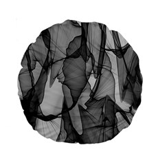 Abstract Black And White Background Standard 15  Premium Round Cushions by Sapixe