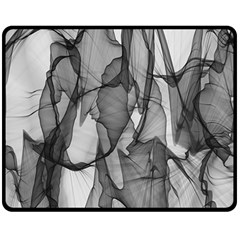 Abstract Black And White Background Double Sided Fleece Blanket (medium)  by Sapixe