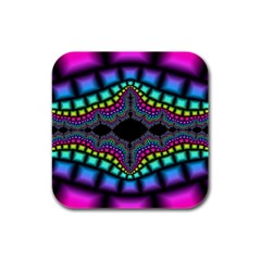 Fractal Art Artwork Digital Art Rubber Square Coaster (4 Pack)  by Sapixe