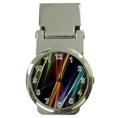 Lines Rays Background Light Money Clip Watches