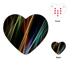 Lines Rays Background Light Playing Cards (heart) 