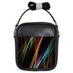 Lines Rays Background Light Girls Sling Bags Front