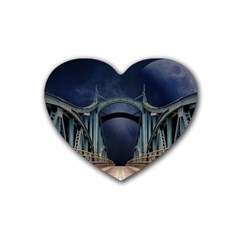 Bridge Mars Space Planet Heart Coaster (4 Pack)  by Sapixe