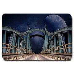 Bridge Mars Space Planet Large Doormat  by Sapixe