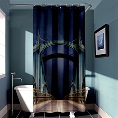 Bridge Mars Space Planet Shower Curtain 36  X 72  (stall)  by Sapixe