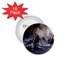 Mountains Moon Earth Space 1 75  Buttons (10 Pack) by Sapixe