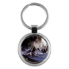 Mountains Moon Earth Space Key Chains (round)  by Sapixe