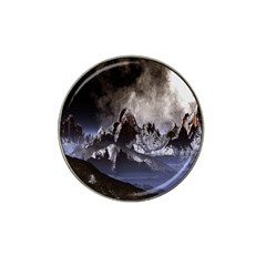 Mountains Moon Earth Space Hat Clip Ball Marker by Sapixe