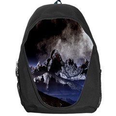 Mountains Moon Earth Space Backpack Bag by Sapixe