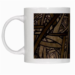 Abstract Pattern Graphics White Mugs by Sapixe